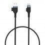 Wiwu 4în1 cablu împletit de date și încărcare USB-A / USB-C / Lightning pentru iPhone / iPad / iPod / AirPods - 1,2 m - negru