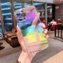 Husă tip ohlindă transparentă pentru iPhone 11 Pro - curcubeu