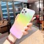 Husă tip ohlindă transparentă pentru iPhone 11 Pro - curcubeu