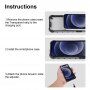 Husă rezistentă la impact cu structură fagure de miere și șnur pentru iPhone 12 / 12 Pro - gri