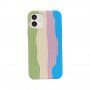 Husă din silicon cu model împletit pentru iPhone 11 - pastel