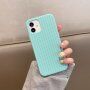 Husă din silicon cu model împletit pentru iPhone 11 - mentol