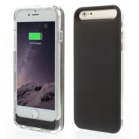 Acumulator extern / power bank 3100mAh iFans, certificat MFi, cu capac, pentru Apple iPhone 6 / 6S - negru / transparent