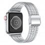 Curea lată din oțel inoxidabil pentru Apple Watch 42mm / 41mm / 40mm / 38mm - argintiu