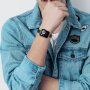 Curea subțire din oțel inoxidabil pentru Apple Watch 42mm / 41mm / 40mm / 38mm - negru