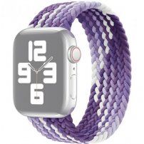 Curea din nailon cu model de împletitură colorată pentru Apple Watch Ultra 49mm / 46mm / 45mm / 44mm / 42mm - L - violet