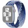 Curea din nailon cu model de împletitură colorată pentru Apple Watch 42mm / 41mm / 40mm / 38mm - XS - albastru