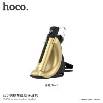 Cască wireless Bluetooth HOCO, cu suport pentru grile de ventilare auto, pentru Apple iPhone - auriu