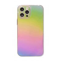 Husă tip ohlindă transparentă pentru iPhone 11 Pro Max - curcubeu