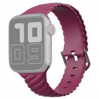 Curea din silicon împletită pentru Apple Watch Ultra 49mm / 46mm / 45mm / 44mm / 42mm - vișiniu