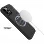 FIXED MagFlow husă din silicon cu suport Magsafe pentru iPhone 12 mini - negru