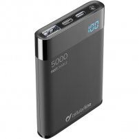 Cellularline FreePower Manta HD powerbank cu porturi USB-C / USB - 5 000 mAh - negru