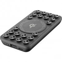 Cellularline Octopus 5000 mAh powerbank fără fir cu ventuze - negru
