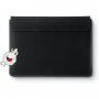 FIXED Oxford husă din piele cu matlasare pentru MacBook 12" (A1534) - negru