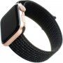 FIXED Nylon Strap curea din nailon pentru Apple Watch 42mm / 41mm / 40mm / 38mm - negru reflectorizant