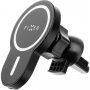 FIXED MagClick 15W suport pentru grila de aerisire auto cu încărcare fără fir MagSafe pentru iPhone - negru