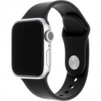 FIXED Silicone Strap curea cu cataramă mai scurtă și mai lungă pentru Apple Watch 42mm / 41mm / 40mm / 38mm - negru