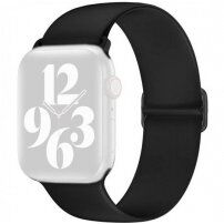 Curea din silicon cu cataramă glisantă pentru Apple Watch Ultra 49mm / 46mm / 45mm / 44mm / 42mm - negru
