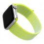 FIXED Nylon Strap curea din nailon pentru Apple Watch 42mm / 41mm / 40mm / 38mm - lămâie verde