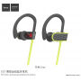 Căşti sport wireless Bluetooth HOCO, pentru Apple iPhone - gri-galben