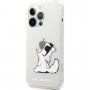 Karl Lagerfeld Choupette Eat carcasă pentru iPhone 13 Pro Max - transparent