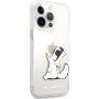 Karl Lagerfeld Choupette Eat carcasă pentru iPhone 13 Pro Max - transparent