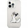 Karl Lagerfeld Choupette Eat carcasă pentru iPhone 13 Pro Max - transparent