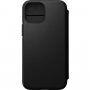 Nomad MagSafe Rugged Folio husă flip din piele pentru iPhone 13 mini - negru