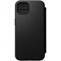 Nomad MagSafe Rugged Folio husă flip din piele pentru iPhone 13 - negru