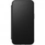 Nomad MagSafe Rugged Folio husă flip din piele pentru iPhone 13 - negru