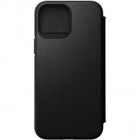 Nomad MagSafe Rugged Folio husă flip din piele pentru iPhone 13 Pro Max - negru