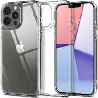 Spigen Quartz Hybrid husă lucioasă cu partea din spate din sticlă pentru iPhone 13 Pro Max - transparent