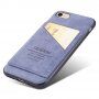 Taokkim husă de protecție din piele PU cu buzunar în stil retro pentru iPhone 6 / 6S - albastru