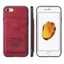 Taokkim husă de protecție din piele PU cu buzunar în stil retro pentru iPhone 6 Plus / 6S Plus - roșu