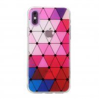 Husă moale cu model de vitralii pentru iPhone XS Max - violet