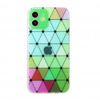 Husă moale cu model de vitralii pentru iPhone 11 - verde