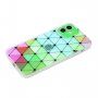 Husă moale cu model de vitralii pentru iPhone 12 mini - verde