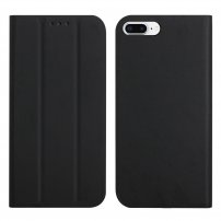 Husă flip magnetică, pentru iPhone 7 Plus / 8 Plus - negru