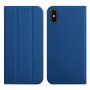 Husă flip magnetică, pentru iPhone X / XS - albastru regal