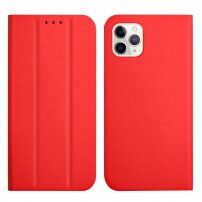 Husă flip magnetică, pentru iPhone 12 / 12 Pro - roșu