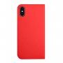 Husă flip magnetică, pentru iPhone X / XS - roșu