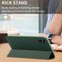 Husă flip magnetică, pentru iPhone XS Max - verde