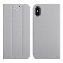 Husă flip magnetică, pentru iPhone X / XS - gri