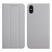 Husă flip magnetică, pentru iPhone X / XS - gri