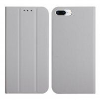 Husă flip magnetică, pentru iPhone 7 Plus / 8 Plus - gri