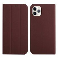 Husă flip magnetică, pentru iPhone 12 Pro Max - maro