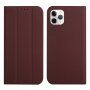 Husă flip magnetică, pentru iPhone 11 Pro Max - maro