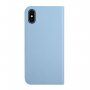 Husă flip magnetică, pentru iPhone X / XS - albastru