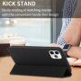 Husă flip magnetică, pentru iPhone 13 Pro - negru