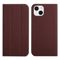 Husă flip magnetică, pentru iPhone 13 mini - maro